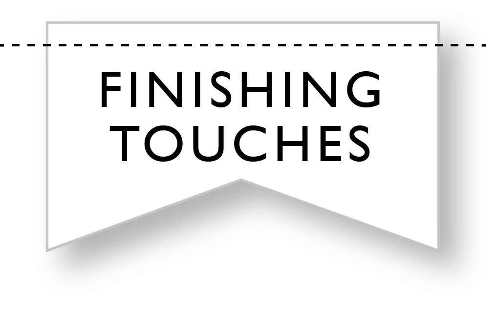 Words For Finishing Touches